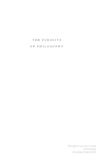 The Pursuits of Philosophy An Introduction to the Life and Thought of David Hume